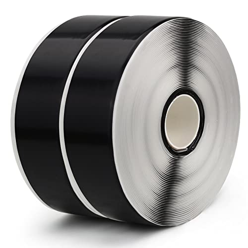 LLPT Butylklebeband | 2 Rollen | Extra Dickes Starkes Abdeckband | Balkenband Strapazierfähig Selbstklebend Wasserdicht | für Terrassendielen Holzdecks Nähte (JDT04152) | Schwarz | 41mm x 15m von LLPT