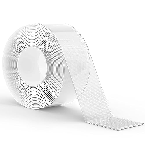 LLPT Doppelseitiges Klebeband I Handgerissen Nano Tape I Strapazierfähiges Transparent Montageband I 50MM X 5M für den Heimbüro-Laden Dekokartenposter Fotowand (LPNT5001) von LLPT