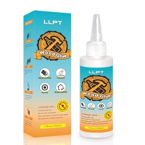 LLPT Holzleim | Wasserdichter klarer Holz für Außenbereich | Universeller Holzleim | Hochleistungsleim für Möbelbau, Basteln, DIY & Holzarbeiten (LWG150) | 150ml von LLPT