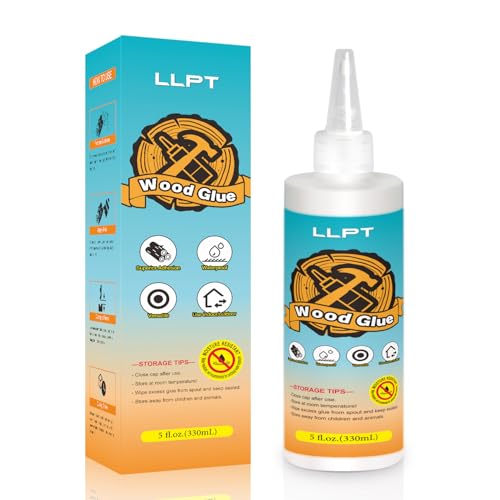 LLPT Holzleim | Wasserdichter starker klarer Holz für Außenbereich | Universeller Holzleim | Hochleistungsleim für Möbelbau, Basteln, DIY & Holzarbeiten (LWG330) | 330ml von LLPT