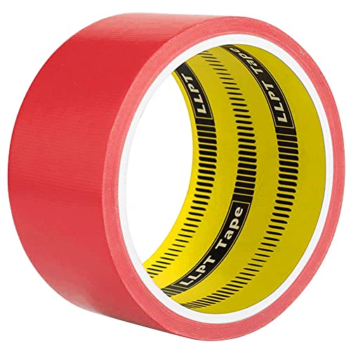 LLPT Klebeband Gewebeband Hochwertiges Farbiges Klebeband Geeignet für DIY Handwerk Dekoration für den Innen- und Außenbereich, 1 Rollen 50MM x 9M Rot (DT601RD) von LLPT