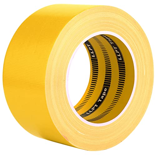 LLPT Klebeband Gewebeband Premium-Qualität 60 mm x 30 m x 0,23 mm Rückstandsfreier, Starker Klebstoff Farbe Gelb(DT247) von LLPT