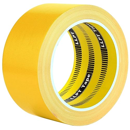 LLPT Klebeband Panzertape Gewebeklebeband Farbiges Klebeband Geeignet für DIY Handwerk Dekoration für den Innen- und Außenbereich, 1 Rollen 50MM x 14M Gelb (DT501YL) von LLPT