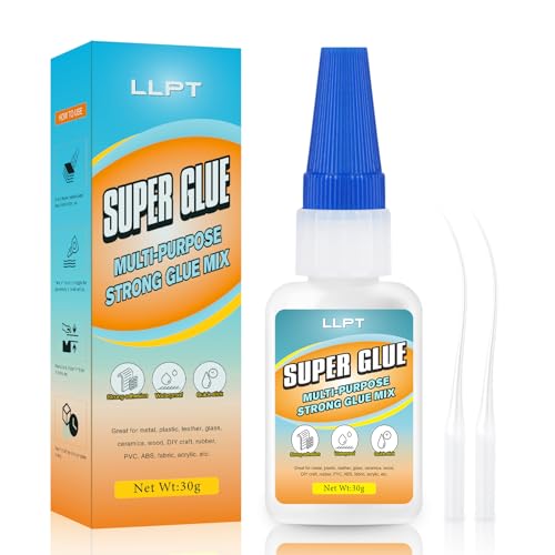 LLPT Sekundenkleber | Net 30g | Klarer Allzweckkleber mit Anti-Verstopfung | Schnell & stark Superkleber für Kunststoff Metall Glas Leder (LSG030-1) | 1 Pack von LLPT