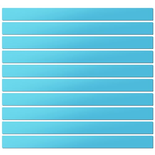 LLPT Trocken Abwischbare Magnetstreifen | 10 Stück | Blanko beschreibbarer Magnet | Wiederverwendbare Abwischbare Magnetschilder | für Whiteboard (DMS11210BL) | Farbe Blau | 2,5CM x 30CM von LLPT