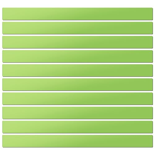 LLPT Trocken Abwischbare Magnetstreifen | 10 Stück | Blanko beschreibbarer Magnet | Wiederverwendbare Abwischbare Magnetschilder | für Whiteboard (DMS11210GN) | Farbe Grün | 2,5CM x 30CM von LLPT
