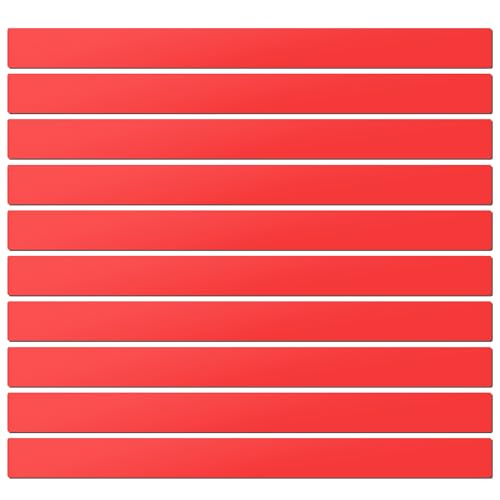 LLPT Trocken Abwischbare Magnetstreifen | 10 Stück | Blanko beschreibbarer Magnet | Wiederverwendbare Abwischbare Magnetschilder | für Whiteboard (DMS11210RD) | Farbe Rot | 2,5CM x 30CM von LLPT