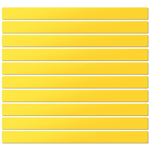 LLPT Trocken Abwischbare Magnetstreifen | 10 Stück | Blanko beschreibbarer Magnet | Wiederverwendbare Abwischbare Magnetschilder | für Whiteboard (DMS11210YW) | Farbe Gelb | 2,5CM x 30CM von LLPT