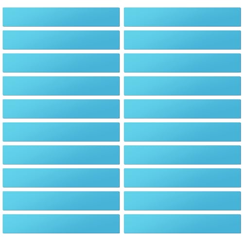 LLPT Trocken Abwischbare Magnetstreifen | 20 Stück | Blanko beschreibbarer Magnet | Wiederverwendbare Abwischbare Magnetschilder | für Whiteboard (DMS11220BL) | Farbe Blau | 2,5CM x 30CM von LLPT