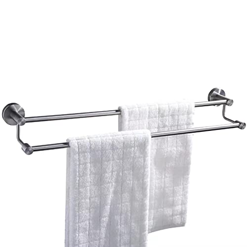 Edelstahl Wand Montiert Bad Doppel Handtuch Stange Rack 90cm Länge Silber Handtuch Halter Edelstahl Wand Montiert Bad Doppel Handtuch Stange Rack 90cm Länge Silber Handtuch Halter von LLQAI