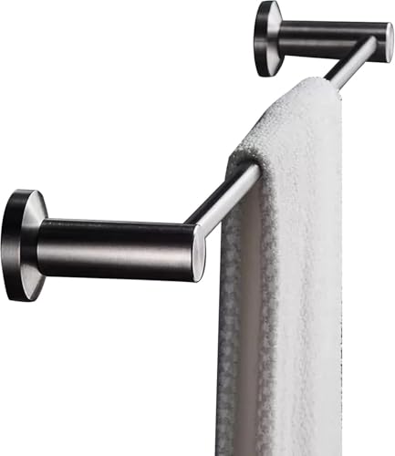 Handtuchhalter aus gebürstetem Silber aus Edelstahl, Wandmontage, mit Schrauben, 110 cm Länge Handtuchhalter aus gebürstetem Silber aus Edelstahl, Wandmontage, mit Schrauben, 110 cm Länge von LLQAI