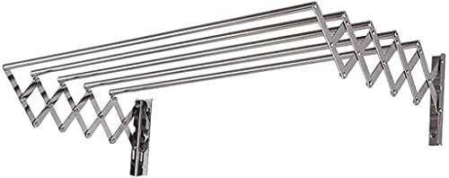 LLQAI An der Wand montierter Wäscheständer, Teleskop-Multifunktions-Wandhalter, Wäscheständer aus Edelstahl, Handtuchhalter fürs Badezimmer, platzsparend, silberner Handtuchtrockner vorh LLQAI An der Wand montierter Wäscheständer, Teleskop-Multifunktions-Wandhalter, Wäscheständer aus Edelstahl, Handtuchhalter fürs Badezimmer, platzsparend, silberner Handtuchtrockner vorh von LLQAI
