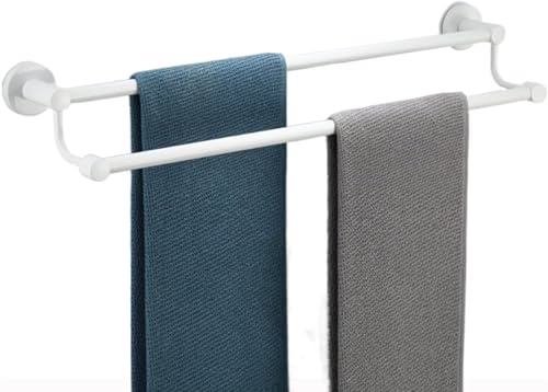 LLQAI Doppelter Handtuchhalter aus Edelstahl, 80 cm, zur Wandmontage, fürs Badezimmer, mit Schrauben, weißer Handtuchhalter für Badetücher. LLQAI Doppelter Handtuchhalter aus Edelstahl, 80 cm, zur Wandmontage, fürs Badezimmer, mit Schrauben, weißer Handtuchhalter für Badetücher. von LLQAI