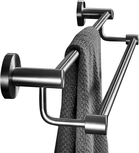 LLQAI Doppelter Handtuchhalter aus Edelstahl zur Wandmontage für Badezimmer und Küche, gebürstetes Silber-Finish, 120 cm LLQAI Doppelter Handtuchhalter aus Edelstahl zur Wandmontage für Badezimmer und Küche, gebürstetes Silber-Finish, 120 cm von LLQAI