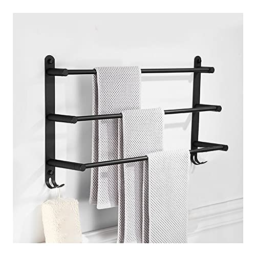 LLQAI Handtuchhalter Handtuchständer Handtuchhalter Handtuchhalter 3-stufige Handtuchstange,Badezimmer-Handtuchhalter,rostfreier Handtuchhalter/Hausschuhhalter mit 2 Haken Wandmontage Ha LLQAI Handtuchhalter Handtuchständer Handtuchhalter Handtuchhalter 3-stufige Handtuchstange,Badezimmer-Handtuchhalter,rostfreier Handtuchhalter/Hausschuhhalter mit 2 Haken Wandmontage Ha von LLQAI
