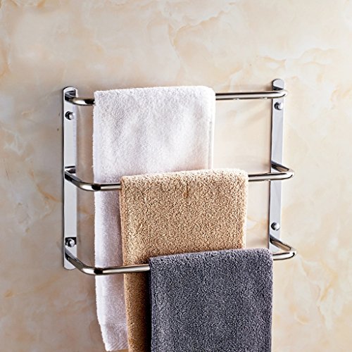 LLQAI Handtuchhalter Handtuchständer Handtuchregale,Badezimmer DREI-Schichten-Handtuchständer Badezimmer Handtuchständer Balkon Kreative Handtuchstange/45Cm Effizienz LLQAI Handtuchhalter Handtuchständer Handtuchregale,Badezimmer DREI-Schichten-Handtuchständer Badezimmer Handtuchständer Balkon Kreative Handtuchstange/45Cm Effizienz von LLQAI