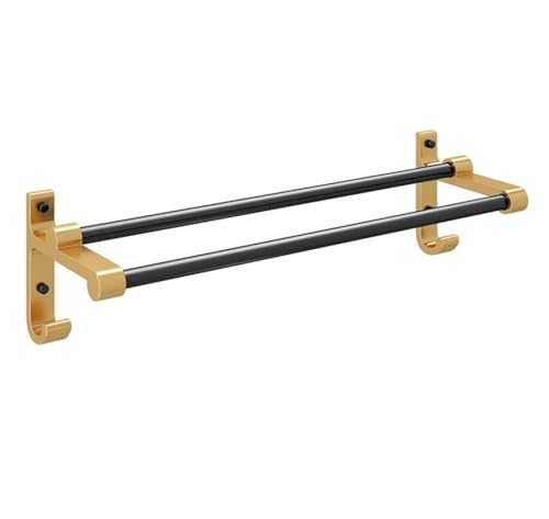 LLQAI Handtuchhalter Handtuchstange Space Aluminium Handtuchhalter Einfache Doppelhandtuchstangen Wandmontierter Handtuchhalter mit Haken für Badezimmer Küche Büro Handtuchstange Handtuc LLQAI Handtuchhalter Handtuchstange Space Aluminium Handtuchhalter Einfache Doppelhandtuchstangen Wandmontierter Handtuchhalter mit Haken für Badezimmer Küche Büro Handtuchstange Handtuc von LLQAI