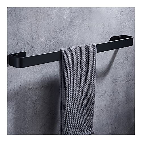 LLQAI Handtuchhalter aus Aluminium für das Badezimmer, Wandmontage, kreativer Toilettenhalter, Schwarze Handtuchstange mit Haken zum Aufhängen für die Organisation von Küche und Bad (50 LLQAI Handtuchhalter aus Aluminium für das Badezimmer, Wandmontage, kreativer Toilettenhalter, Schwarze Handtuchstange mit Haken zum Aufhängen für die Organisation von Küche und Bad (50 von LLQAI