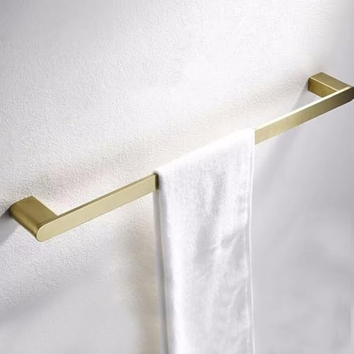 LLQAI Handtuchhalter aus Edelstahl zur Wandmontage, gebürstetes Gold-Finish, 40 cm, einzelner Duschhandtuchhalter mit Schrauben für Badetücher LLQAI Handtuchhalter aus Edelstahl zur Wandmontage, gebürstetes Gold-Finish, 40 cm, einzelner Duschhandtuchhalter mit Schrauben für Badetücher von LLQAI