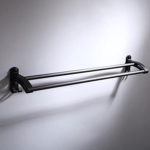 LLQAI Handtuchhalter fürs Badezimmer, Wandmontage, Aluminium, Doppelstangen, Handtuchhalter für Küche und Bad, Organizer für Handtücher, Halter für Badezimmerzubehör LLQAI Handtuchhalter fürs Badezimmer, Wandmontage, Aluminium, Doppelstangen, Handtuchhalter für Küche und Bad, Organizer für Handtücher, Halter für Badezimmerzubehör von LLQAI