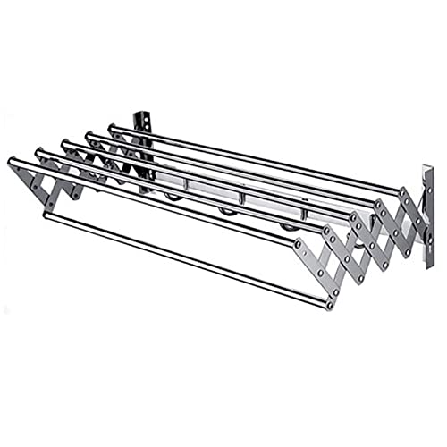 LLQAI Rack Zusammenklappbarer Wäscheständer - An der Wand montiertes Kleiderregal für den Innen- und Außenbereich im Badezimmer zum Aufhängen von Hemden, Hosen, Handtüchern, Schuhen und von LLQAI