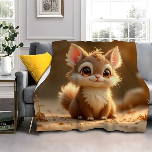 3D Drucken Kuscheldecke 70x100cm Braunes Eichhörnchen Wohndecke Flauschige Warm Weiche Schmusedecke Sofadecke Jungen Mädchen für Wohnzimmer, Schlafzimmer, Camping, Picknick 3D Drucken Kuscheldecke 70x100cm Braunes Eichhörnchen Wohndecke Flauschige Warm Weiche Schmusedecke Sofadecke Jungen Mädchen für Wohnzimmer, Schlafzimmer, Camping, Picknick von LLSZAHD