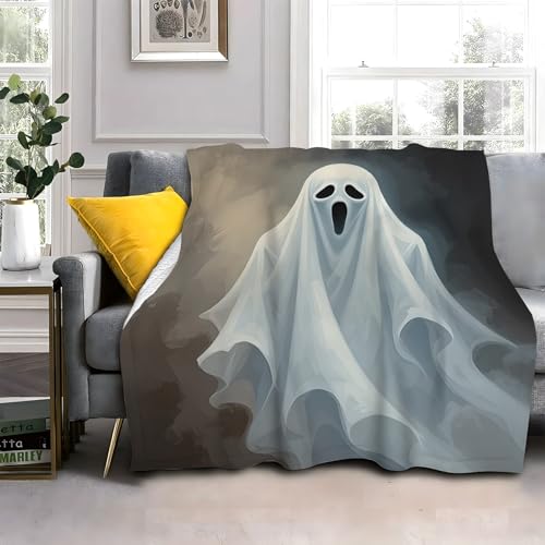 3D Drucken Kuscheldecke 70x100cm Weißes Gespenst Wohndecke Flauschige Warm Weiche Schmusedecke Sofadecke Jungen Mädchen für Wohnzimmer, Schlafzimmer, Camping, Picknick 3D Drucken Kuscheldecke 70x100cm Weißes Gespenst Wohndecke Flauschige Warm Weiche Schmusedecke Sofadecke Jungen Mädchen für Wohnzimmer, Schlafzimmer, Camping, Picknick von LLSZAHD