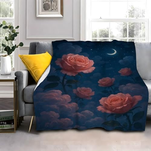 Flanell Kuscheldecke 130x170cm Rosa Rosen 3D Wohndecke Warm Weiche Schmusedecke Sofadecke Kinder Erwachsene für Wohnzimmer, Schlafzimmer, Camping, Picknick Flanell Kuscheldecke 130x170cm Rosa Rosen 3D Wohndecke Warm Weiche Schmusedecke Sofadecke Kinder Erwachsene für Wohnzimmer, Schlafzimmer, Camping, Picknick von LLSZAHD