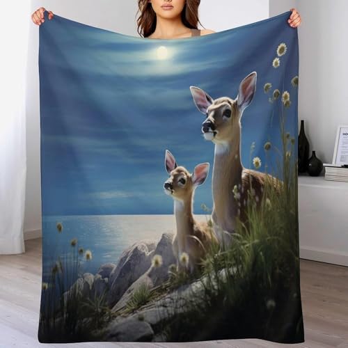 Flauschig Kuscheldecke 200x220cm Brauner Elch 3D Wohndecke Warm Weiche Sofadecke Waschbar Kinder Erwachsene für Wohnzimmer, Schlafzimmer, Camping, Picknick Flauschig Kuscheldecke 200x220cm Brauner Elch 3D Wohndecke Warm Weiche Sofadecke Waschbar Kinder Erwachsene für Wohnzimmer, Schlafzimmer, Camping, Picknick von LLSZAHD