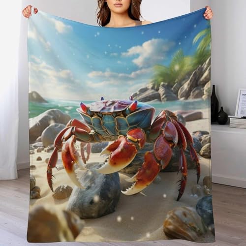 Flauschig Kuscheldecke 200x220cm Rote Krabbe 3D Wohndecke Warm Weiche Sofadecke Waschbar Kinder Erwachsene für Wohnzimmer, Schlafzimmer, Camping, Picknick Flauschig Kuscheldecke 200x220cm Rote Krabbe 3D Wohndecke Warm Weiche Sofadecke Waschbar Kinder Erwachsene für Wohnzimmer, Schlafzimmer, Camping, Picknick von LLSZAHD