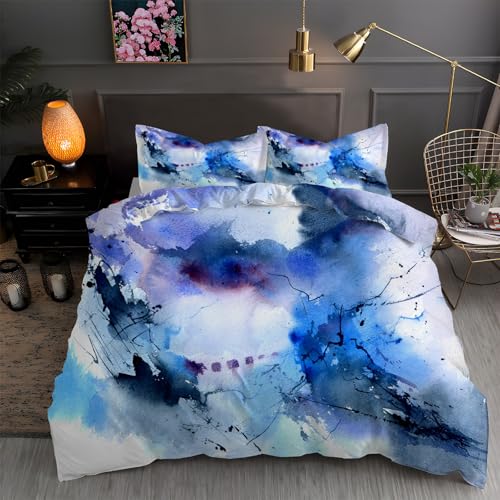 LLSZAHD BettwäSche 155x220 Bunt, Textur Bettbezug 155x220 3 Teilig mit ReißVerschluss Weich und BüGelfrei BettwäSche-Sets - WendebettwäSche mit 2 Kissenbezug 80x80 von LLSZAHD
