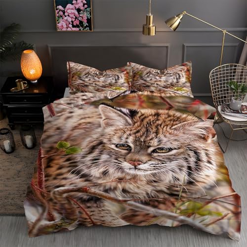 LLSZAHD BettwäSche 155x220 Karakal Bettbezug 155x220 3 Teilig mit ReißVerschluss Wildkatze Weich und bügelfrei BettwäSche-Sets - WendebettwäSche mit 2 Kissenbezug 80x80 LLSZAHD BettwäSche 155x220 Karakal Bettbezug 155x220 3 Teilig mit ReißVerschluss Wildkatze Weich und bügelfrei BettwäSche-Sets - WendebettwäSche mit 2 Kissenbezug 80x80 von LLSZAHD