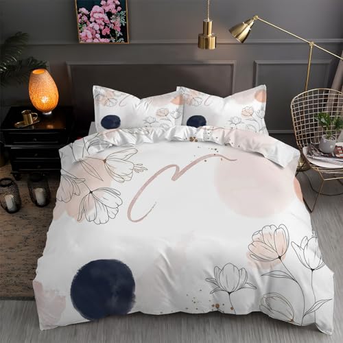 LLSZAHD BettwäSche 155x220 Linie Blumen Mikrofaser Bettbezug 155x220 Set mit 80x80 cm Kissenbezug, BettwäSche-Sets Nordische Schlichtheit Bügelfrei für Einzelbetten mit ReißVerschluss LLSZAHD BettwäSche 155x220 Linie Blumen Mikrofaser Bettbezug 155x220 Set mit 80x80 cm Kissenbezug, BettwäSche-Sets Nordische Schlichtheit Bügelfrei für Einzelbetten mit ReißVerschluss von LLSZAHD