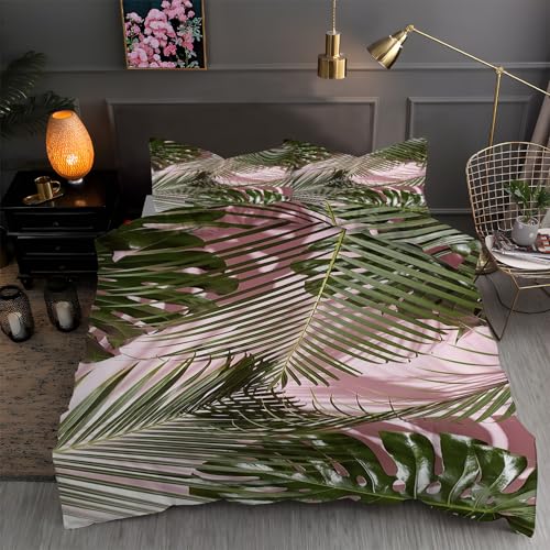 LLSZAHD BettwäSche 155x220 PalmbläTter Bettbezug 155x220 3 Teilig mit ReißVerschluss Monstera Weich und bügelfrei BettwäSche-Sets - WendebettwäSche mit 2 Kissenbezug 80x80 LLSZAHD BettwäSche 155x220 PalmbläTter Bettbezug 155x220 3 Teilig mit ReißVerschluss Monstera Weich und bügelfrei BettwäSche-Sets - WendebettwäSche mit 2 Kissenbezug 80x80 von LLSZAHD
