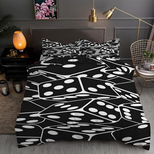 LLSZAHD BettwäSche 155x220 Schwarzweiß Bettbezug 155x220 3 Teilig mit ReißVerschluss Würfel Weich und bügelfrei BettwäSche-Sets - WendebettwäSche mit 2 Kissenbezug 80x80 LLSZAHD BettwäSche 155x220 Schwarzweiß Bettbezug 155x220 3 Teilig mit ReißVerschluss Würfel Weich und bügelfrei BettwäSche-Sets - WendebettwäSche mit 2 Kissenbezug 80x80 von LLSZAHD
