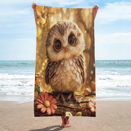 LLSZAHD Mikrofaser Handtuch 3D Eule Strandtuch Groß 70x150cm Mikrofaser Strandtuch HandtüCher Schnelltrocknend-Ultra Leicht Sandfreies Strandhandtuch StrandtüCher LLSZAHD Mikrofaser Handtuch 3D Eule Strandtuch Groß 70x150cm Mikrofaser Strandtuch HandtüCher Schnelltrocknend-Ultra Leicht Sandfreies Strandhandtuch StrandtüCher von LLSZAHD