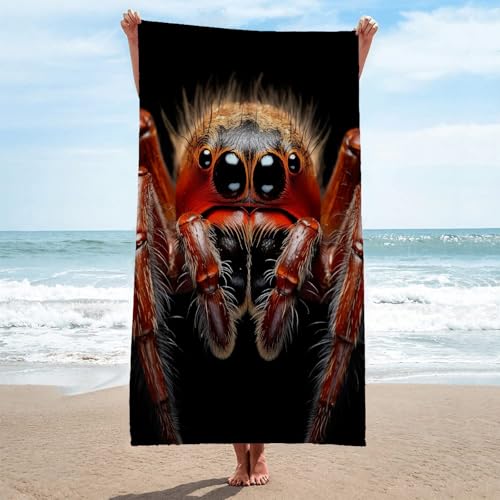 LLSZAHD Mikrofaser Handtuch 3D Rote Spinne Strandtuch Groß 70x150cm Mikrofaser Strandtuch HandtüCher Schnelltrocknend-Ultra Leicht Sandfreies Strandhandtuch StrandtüCher LLSZAHD Mikrofaser Handtuch 3D Rote Spinne Strandtuch Groß 70x150cm Mikrofaser Strandtuch HandtüCher Schnelltrocknend-Ultra Leicht Sandfreies Strandhandtuch StrandtüCher von LLSZAHD