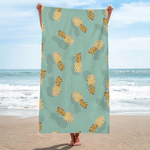 LLSZAHD Mikrofaser Strandtuch XXL Ananas StrandtüCher Groß 90x180cm Mikrofaser Strandtuch HandtüCher Schnelltrocknend-Ultra Leicht Sandfreies Strandhandtuch StrandtüCher LLSZAHD Mikrofaser Strandtuch XXL Ananas StrandtüCher Groß 90x180cm Mikrofaser Strandtuch HandtüCher Schnelltrocknend-Ultra Leicht Sandfreies Strandhandtuch StrandtüCher von LLSZAHD