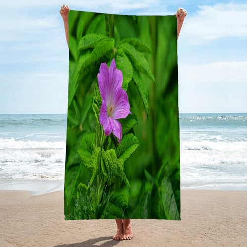 LLSZAHD Mikrofaser Strandtuch XXL Blumen StrandtüCher Groß 90x180cm Mikrofaser Strandtuch HandtüCher Schnelltrocknend-Ultra Leicht Sandfreies Strandhandtuch StrandtüCher von LLSZAHD