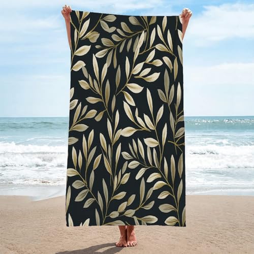 LLSZAHD Mikrofaser Strandtuch XXL Grüne Blätter StrandtüCher Groß 90x180cm Mikrofaser Strandtuch HandtüCher Schnelltrocknend-Ultra Leicht Sandfreies Strandhandtuch StrandtüCher LLSZAHD Mikrofaser Strandtuch XXL Grüne Blätter StrandtüCher Groß 90x180cm Mikrofaser Strandtuch HandtüCher Schnelltrocknend-Ultra Leicht Sandfreies Strandhandtuch StrandtüCher von LLSZAHD
