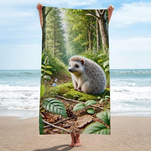 LLSZAHD Mikrofaser Strandtuch XXL Igeltiere StrandtüCher Groß 90x180cm Mikrofaser Strandtuch HandtüCher Schnelltrocknend-Ultra Leicht Sandfreies Strandhandtuch StrandtüCher von LLSZAHD