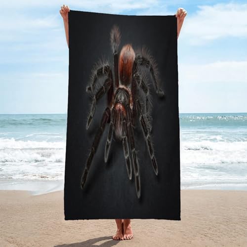 LLSZAHD Strandtuch Groß 100x200 Spinnen- StrandtüCher Groß Mikrofaser Strandtuch HandtüCher Schnelltrocknend-Ultra Leicht Sandfreies Strandhandtuch StrandtüCher von LLSZAHD