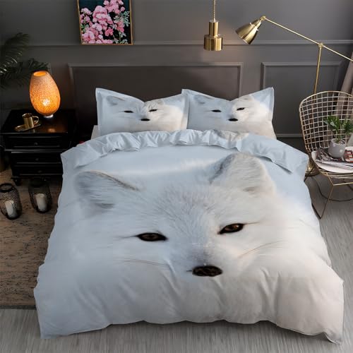 LLSZAHD Winter BettwäSche 135x200 Tier, Schneefuchs Bettbezug 135 x 200 3 Teilig mit ReißVerschluss Weich und BüGelfrei BettwäSche-Sets - WendebettwäSche mit 2 Kissenbezug 80x80 LLSZAHD Winter BettwäSche 135x200 Tier, Schneefuchs Bettbezug 135 x 200 3 Teilig mit ReißVerschluss Weich und BüGelfrei BettwäSche-Sets - WendebettwäSche mit 2 Kissenbezug 80x80 von LLSZAHD