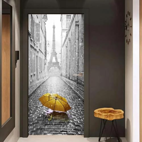 Türtapete Selbstklebend 90x200 cm Eiffelturm Romantisch Türaufkleber 3D entfernbar für schlafzimmer wohnzimmer badezimmer dekoration - türposter wasserdicht Türtapete Selbstklebend 90x200 cm Eiffelturm Romantisch Türaufkleber 3D entfernbar für schlafzimmer wohnzimmer badezimmer dekoration - türposter wasserdicht von LLSZAHD