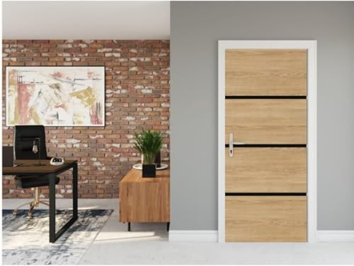 Türtapete Selbstklebend 90x200 cm Holzmaserung HolztüRen Türaufkleber 3D entfernbar für schlafzimmer wohnzimmer badezimmer dekoration - türposter wasserdicht Türtapete Selbstklebend 90x200 cm Holzmaserung HolztüRen Türaufkleber 3D entfernbar für schlafzimmer wohnzimmer badezimmer dekoration - türposter wasserdicht von LLSZAHD