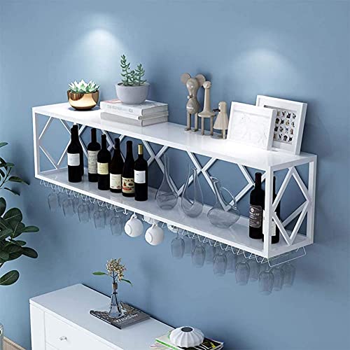 LLTCMAOYI Rack Bar Unit Floating Shelvesall-Mounted Inverted Glass Rack Multifunctional Iron Bottle Holder Simple Hanging Kelch Rackith Partitions von LLTCMAOYI