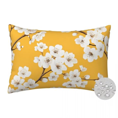 Kissenbezug 40x70 cm 2er Set Outdoor Kissen Gelb Kissenbezüge Wasserfest Atmungsaktiv Sofakissen Weiße Blume Dekorative Kissenhülle Dekokissen für Balkon Terrasse Patio Garten Bauernhaus Dekor -FS552 Kissenbezug 40x70 cm 2er Set Outdoor Kissen Gelb Kissenbezüge Wasserfest Atmungsaktiv Sofakissen Weiße Blume Dekorative Kissenhülle Dekokissen für Balkon Terrasse Patio Garten Bauernhaus Dekor -FS552 von LLWYH