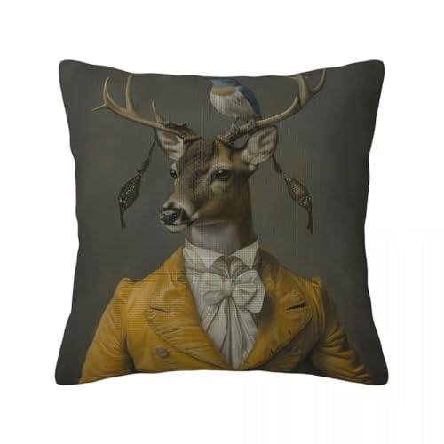 Kissenbezug 50x50 cm 2er Set Outdoor Kissen Hirsche Sofakissen Leinen Kissenbezüge Dekokissen Vogel Zierkissen & -hüllen Deko Kissen Quadratisch Pillow Cover für Sofa Schlafzimmer Zuhause Gift -LY231 Kissenbezug 50x50 cm 2er Set Outdoor Kissen Hirsche Sofakissen Leinen Kissenbezüge Dekokissen Vogel Zierkissen & -hüllen Deko Kissen Quadratisch Pillow Cover für Sofa Schlafzimmer Zuhause Gift -LY231 von LLWYH