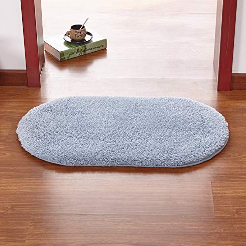 LLWYH Badteppich Badematte Badezimmerteppich Badvorleger Ovaler Berber Fleece Saugfähiger Rutschfester Teppich Badezimmer Wohnzimmer Badteppiche 50X80 cm Grau LLWYH Badteppich Badematte Badezimmerteppich Badvorleger Ovaler Berber Fleece Saugfähiger Rutschfester Teppich Badezimmer Wohnzimmer Badteppiche 50X80 cm Grau von LLWYH