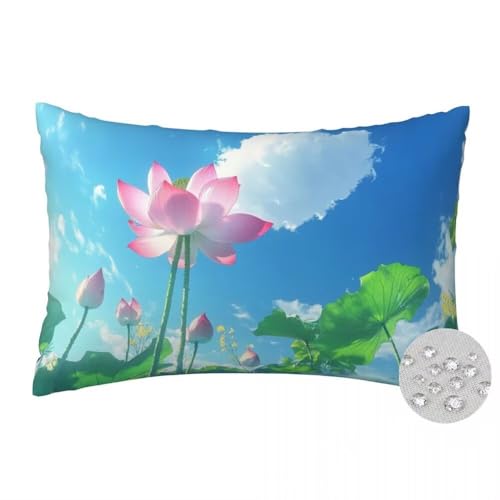 Outdoor Kissen 40x70 cm 2er Set Kissenbezug Landschaft Wasserfest Outdoor Kissenbezüge Blauer Himmel Lotus Dekokissen Zierkissen mit Verstecktem Reißverschluss Sofakissen für Garten Patio Deko -FS551 Outdoor Kissen 40x70 cm 2er Set Kissenbezug Landschaft Wasserfest Outdoor Kissenbezüge Blauer Himmel Lotus Dekokissen Zierkissen mit Verstecktem Reißverschluss Sofakissen für Garten Patio Deko -FS551 von LLWYH